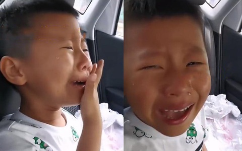 Cậu bé khóc ngất lên ngất xuống khiến mẹ tưởng có chuyện gì, ai ngờ con trai mới tí tuổi đã lo xa chuyện của tận 13 năm sau