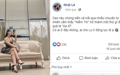 Giữa lùm xùm vụ Âu Hà My tố chồng hot boy ngoại tình, Nhật Lê than thở trên trang cá nhân đầy ẩn ý