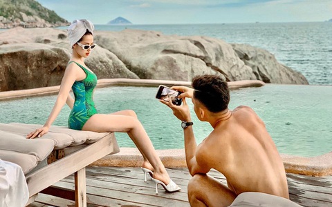 Trên đời luôn có một người như chồng Tâm Tít, gắng sức chụp ảnh cho vợ đến trẹo cả xương sống, chuẩn doanh nhân bên ngoài nhiều tiền bên trong chiều vợ