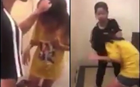 Nghệ An: Bé gái lớp 5 khóc lóc, van xin vẫn bị nhóm nữ sinh lớp 7 túm tóc, tát liên tiếp vào mặt