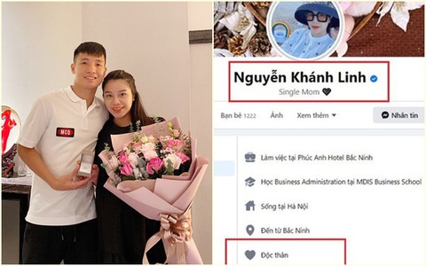 Khánh Linh - bà xã trung vệ Bùi Tiến Dũng bất ngờ để trạng thái "Độc thân", hủy kết bạn với chồng: Nghi vấn chỉ là chiêu trò PR?