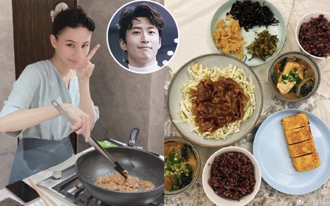 Ái nữ trùm sòng bạc nấu loạt món ngon khoe tài đảm, tài tử Đậu Kiêu đúng là bạn trai "số hưởng"