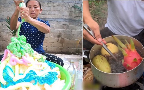 Sau video nấu cơm bằng nước ngọt đến nấu cháo gà nguyên lông, mẹ con bà Tân Vlog bị dân mạng đồng loạt thả dislike đối mặt với nguy cơ bị "tẩy chay"