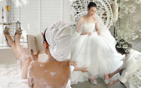 Đôi giày "Lọ Lem" nghìn đô: Ngọc Trinh đi tắm cũng diện, Đàm Thu Trang hóa cô dâu cổ tích, riêng H'Hen Niê lại kêu trời vì chân đau điếng