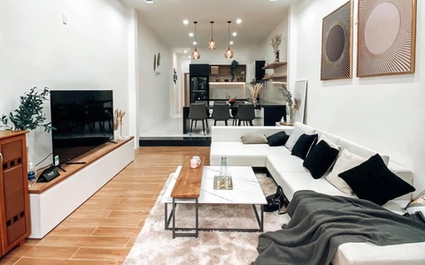 Nhà phố 70m² đẹp tiện nghi với những gam màu thân thiện ở Đà Nẵng