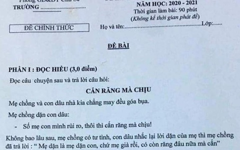 Giáo viên ở Gia Lai ra đề Ngữ văn có nội dung nhạy cảm