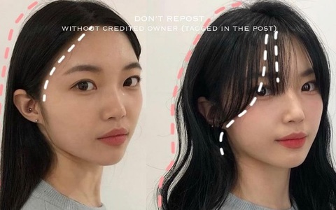 Tóc mái chữ S: Kiểu tóc buông rủ giúp gương mặt thô đến mấy cũng mềm mại, nữ tính bất ngờ