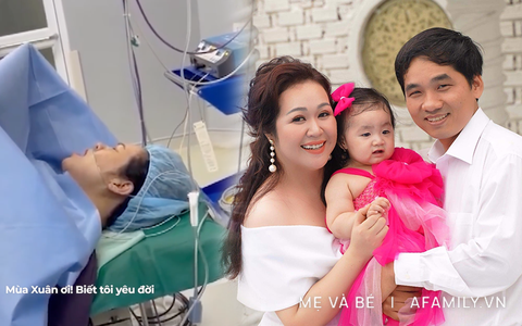 "Tóm dính" được cô giáo hát trên bàn mổ đẻ "Thực ra lúc đó hát không đúng lời nhưng tự nhủ thôi cứ hát đi, cho con, cho bác sĩ và nỗi lo lắng của chính bản thân mình"