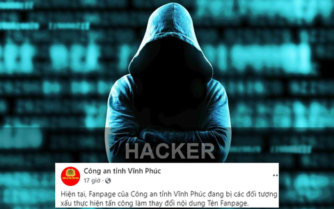 Kịp thời ngăn chặn hacker tấn công Fanpage chính thức của Công an tỉnh Vĩnh Phúc