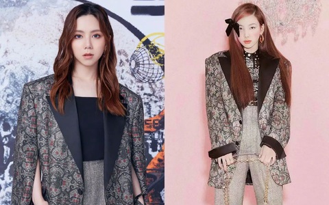 Nhìn Nayeon "rúm ró" diện đồ hiệu mà chỉ muốn thở hắt ra, ngó sang Đặng Tử Kỳ thấy luôn bầu trời chanh sả