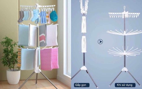 Dạo TikTok “nhặt” được 3 kiểu giá phơi tiết kiệm không gian triệt để cho nhà chật, món rẻ nhất giá chỉ 30k