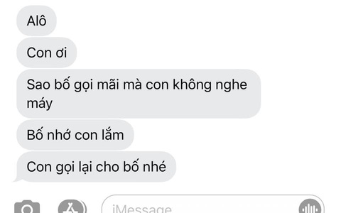 Khi bố chúng mình nhắn tin, không thể hiện thì thôi chứ thể hiện là chỉ muốn “ngất” thôi!