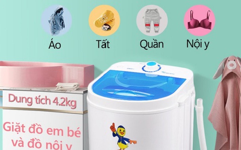 5 mẫu máy giặt mini chất lượng khiến chị em thấy là mua liền tay
