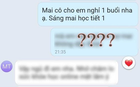Nam sinh nhắn tin xin phép nghỉ học, đọc lý do mà cô giáo cảm động quá, ngay lập tức trả lời: Cô sẽ dạy riêng em 1 buổi 