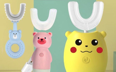 Chiếc bàn chải đánh răng hình chữ U xinh yêu hết nấc, mẹ mua về đảm bảo bọn trẻ mê tít
