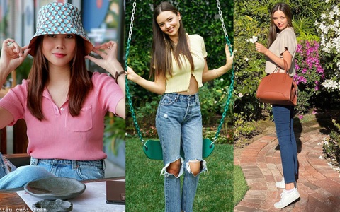 Thanh Hằng và Miranda Kerr đều mê một kiểu áo sành điệu, giúp hack từ 38 tuổi xuống còn 28