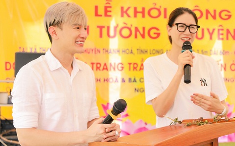 Trang Trần dùng tiền cát xê cùng Dược sĩ Tiến thực hiện lời hứa xây cầu hơn 3 tỷ cho bà con Long An