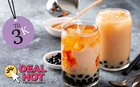 Hội thích ăn vặt cuối tuần lên Lazada săn cả deal từ ăn tới uống thỏa thích, đặt cốc trà sữa size L về tận nhà giá chỉ từ 3K