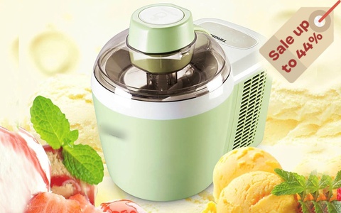 Máy làm kem mini đang “sale đậm” trên chợ mạng, có loại giảm tới 44%, tậu về hè này ăn kem đã miệng!