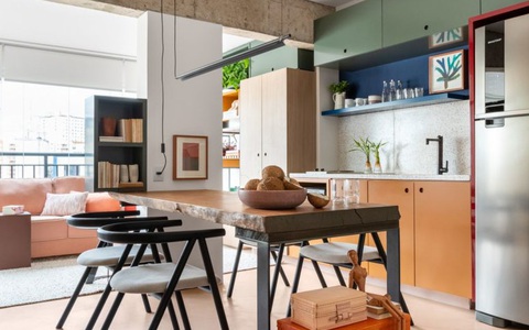 Căn hộ 45m² tạo bất ngờ với thiết kế không tường ngăn cách