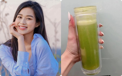 Hoa hậu Đỗ Thị Hà chia sẻ công thức uống nước ép cần tây để da đẹp, dáng thon, đánh tan bụng mỡ