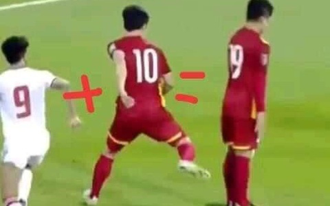Cười xỉu với màn xếp hình làm Toán lớp 1 "như đúng rồi" của Quang Hải trong trận Việt Nam - UAE tối qua 