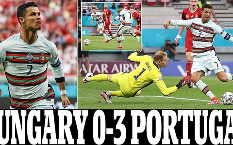 Lập cú đúp giúp Bồ Đào Nha đè bẹp Hungary, Ronaldo tạo "cơn mưa kỉ lục" vô tiền khoáng hậu khiến triệu fan ngây ngất