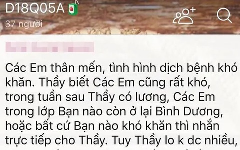 Thầy giáo nhắn tin cho sinh viên giữa mùa dịch, đọc câu cuối mà đứa nào đứa nấy rưng rưng  