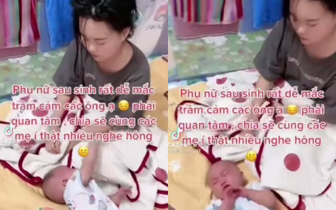 Mẹ trẻ tóc tai rũ rượi nhìn con gào khóc trong tuyệt vọng, bạn có từng rơi vào hoàn cảnh như vậy? 