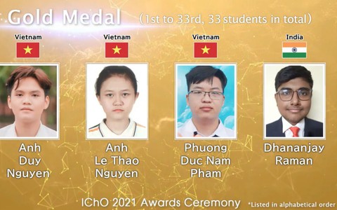 Học sinh Việt Nam thắng lớn tại Olympic Hóa học quốc tế