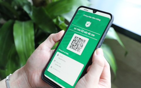 Chứng nhận tiêm chủng COVID-19 điện tử: 1 mũi màu vàng, 2 mũi màu xanh