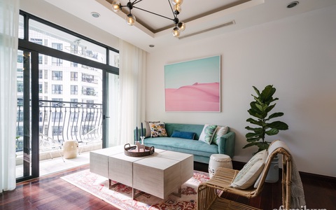 Căn hộ 115m² đẹp ngọt ngào với sắc màu lãng mạn mùa thu ở Royal City Hà Nội