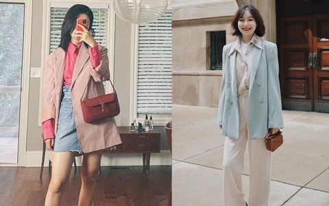 10 cách mặc blazer màu pastel không bị sến, chị em ghim ngay để trông thật tinh tế Tết này