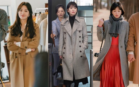 Trên phim, Song Hye Kyo diện áo khoác dáng dài đẹp không trượt set nào