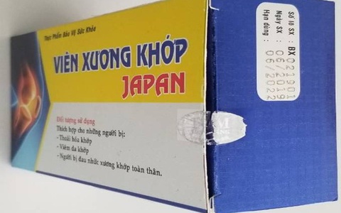 Cảnh báo 2 sản phẩm Viên nang Gân Cốt Hoàn và Viên xương khớp Japan chứa chất cấm