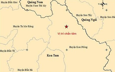 Huyện Kon Plông xuất hiện liên tiếp 8 trận động đất trong ngày