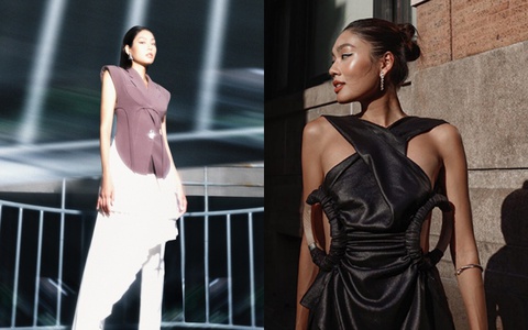 Á hậu Thảo Nhi Lê cùng NTK Cường Đàm xuất hiện ấn tượng trên Vogue Singapore