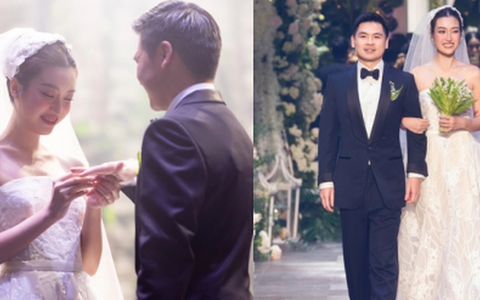 Toàn cảnh hôn lễ Hoa hậu Đỗ Mỹ Linh và chồng doanh nhân: Dàn mỹ nhân đổ bộ, Lương Thùy Linh bắt được hoa cưới