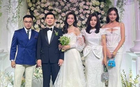 Sao Việt diện đồ gợi cảm khi dự đám cưới đồng nghiệp