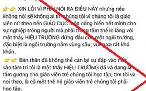 Vụ một hiệu trưởng bị tố có nhiều sai phạm: Nội dung tố cáo sai sự thật