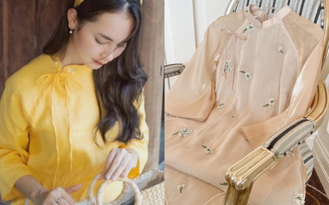 Áo dài thắt nơ: Điểm nhấn mới cho Tết 2023