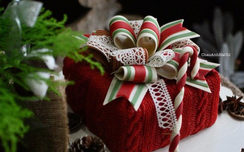Cô giáo làm bánh xôi đậu mùa Giáng sinh đẹp xuất sắc, ai nấy không tin là bánh