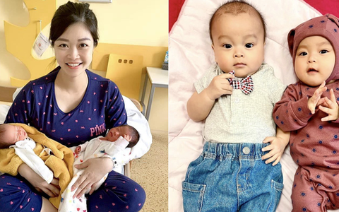 Mẹ sinh đôi chia sẻ cách kích sữa, bé 7 tháng tăng hơn 5kg
