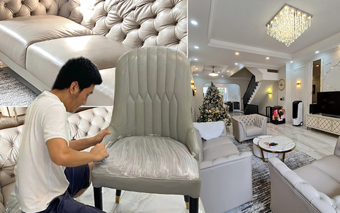 Dọn nhà đón Tết: Cách làm sạch ghế da màu sáng từ vợ chồng trẻ ở TP.HCM