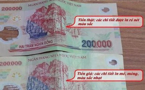 Cách phân biệt tiền thật với tiền giả