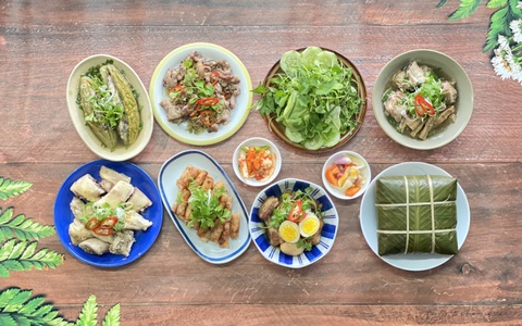 Mâm cơm cúng Tân niên đơn giản nhất mà vẫn đảm bảo đủ màu sắc, tròn đầy ý nghĩa