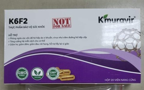 Cảnh báo về sản phẩm K6K2 Thực phẩm bảo vệ sức khỏe Kmuravir®