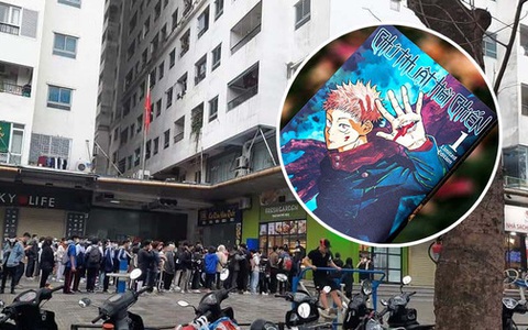 Hàng dài fan xếp hàng chờ mua truyện tranh Jujutsu Kaisen: Có người đi từ 3-4 giờ sáng, bố mẹ dậy hốt hoảng không thấy con đâu