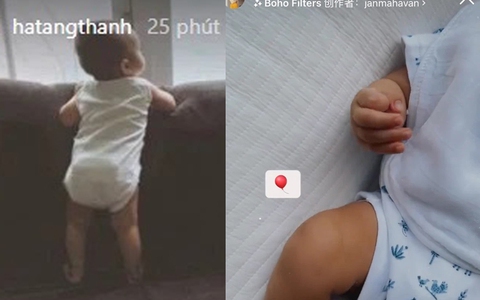 Mới gần 3 tháng tuổi, nhóc tì thứ 3 nhà Tăng Thanh Hà đã trở thành tiêu điểm của Vbiz nhờ loạt khoảnh khắc "cực tếu"