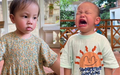 Leon nhà Hồ Ngọc Hà "mếu máo" trong ngày đầu tới trường, trái ngược hoàn toàn với chị hai Lisa